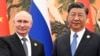 Президент Росії Володимир Путін і голова Китаю Сі Цзіньпін беруть участь у зустрічі на полях Форуму «Один пояс, один шлях» у Пекіні, Китай, 18 жовтня 2023 року