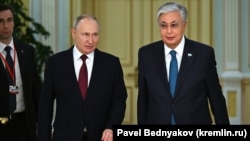 Rus prezidenti Wladimir Putin 2023-nji ýylyň 9-njy noýabrynda Gazagystana baryp, Astanada gazak kärdeşi Kassym-Žomart Tokaýew bilen duşuşdy