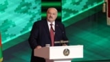Аляксандар Лукашэнка падчас выступу на ўрачыстым сходзе з нагоды Дня Незалежнасьці, 1 ліпеня 2025 году 