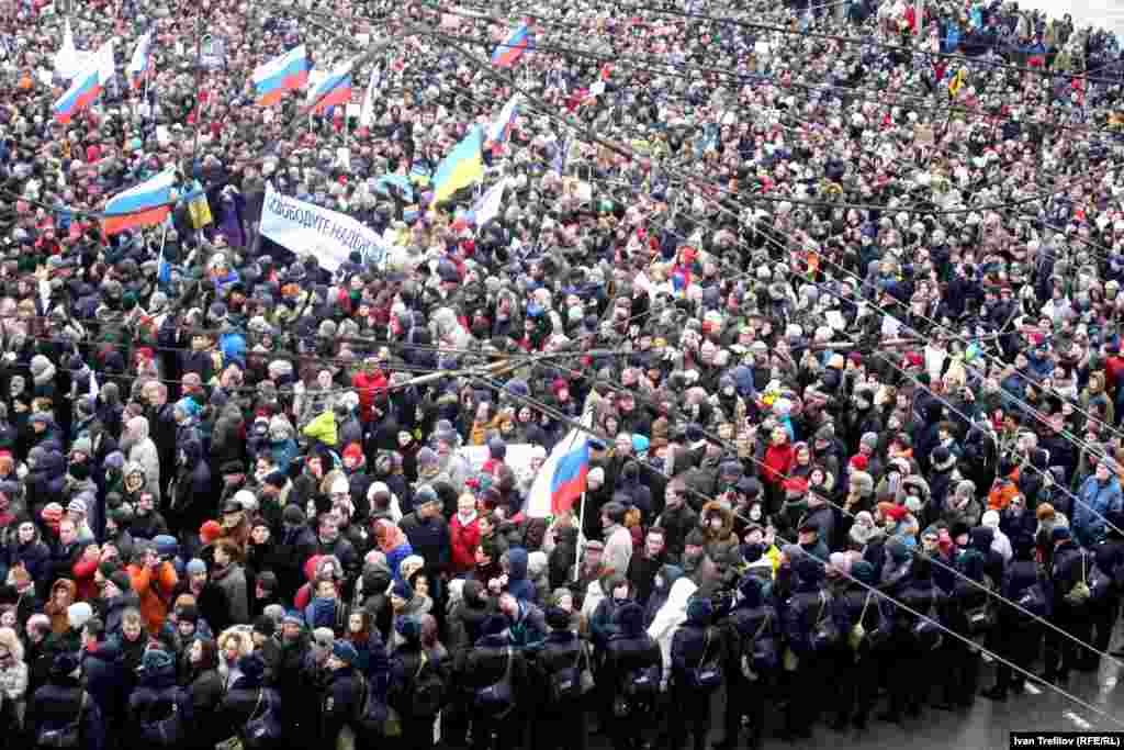 Жалобна хода пам&rsquo;яті вбитого опозиційного політика Бориса Нємцова. Москва, 1 березня 2015 року