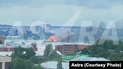 Кадр из поста в соцсетях об атаке на Ижевск 