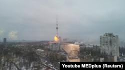 Абстрэл расейскімі войскамі кіеўскай тэлевежы, 1 сакавіка 2022