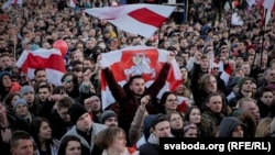 Сьвяткаваньне Дня Волі ў Менску, 25 сакавіка 2018