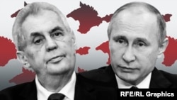 Miloş Zeman ve Vladimir Putin (kollaj)