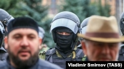 Митинг в Магасе против принятия соглашения об установлении границы между Ингушетией и Чечней, фото из архива