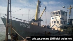 Судно «Норд» в морському порту Бердянська, архівне фото, березень 2018 року