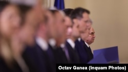 Ilie Bolojan, la ceremonia de depunere a jurământului ca prim-ministru, la Palatul Cotroceni.
