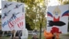 Акція протесту проти розміщення російської військової бази на території Білорусі, Мінськ, жовтень 2015 року