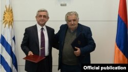 Հայաստանի նախագահ Սերժ Սարգսյանի և Ուրուգվայի նախագահ Խոսե Մուխիկայի հանդիպումը Մոնտեվիդեոյում, 9-ը հուլիսի, 2014թ․
