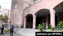 Armenia -- The entrance to the main Investigative Committee building in Yerevan. 