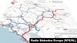 Mapa autoputa Bar Boljare