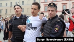 Задержание на акции в поддержку Ивана Голунова в Москве, 12 июня 2019 года (Иллюстративное фото)