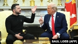 Владимир Зеленский жана Дональд Трамп. Ак үйдүн Сүйрү залы. 2025-жылдын 28-февралы.