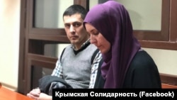 Амет Сулейманов був затриманий 11 березня цього року в Бахчисараї (на фото – Амет Сулейманов і його адвокат Ліля Гемеджі)