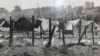 Krasnıy ray yerinde qırımtatarlarınıñ çadırlar meydanı. 1992 senesi