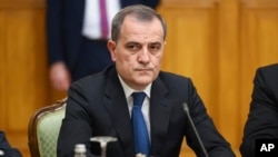 Russia - Azerbaijan's Foreign Minister Jeyhun Bayramov attends talks with Russian Foreign Minister Sergey Lavrov and Armenia's Foreign Minister Ararat Mirzoyan in Moscow, May 19, 2023.